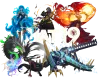 Nat19 logo superimposed over art from the varous different campaigns.